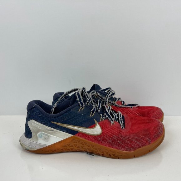 Nike Metcon 3 Freedom Training Shoes Red White Blue Mens Size 8.5 - Picture 3 of 6